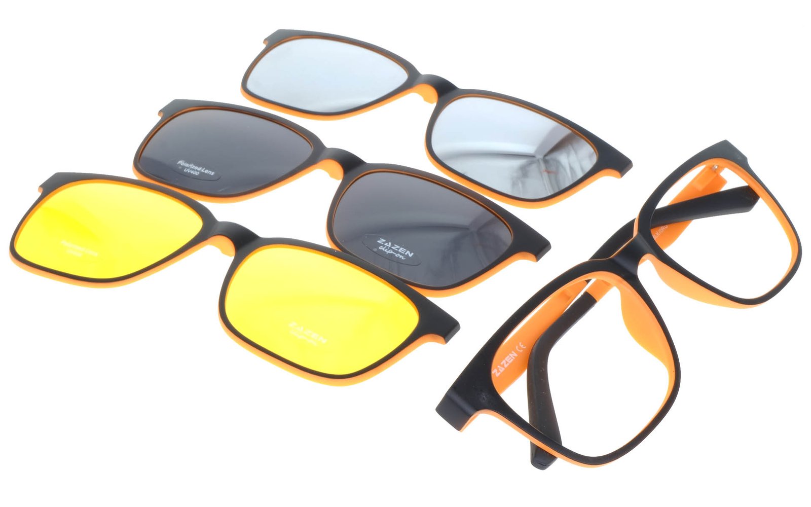 TR90 CLIPON Negro-Naranja