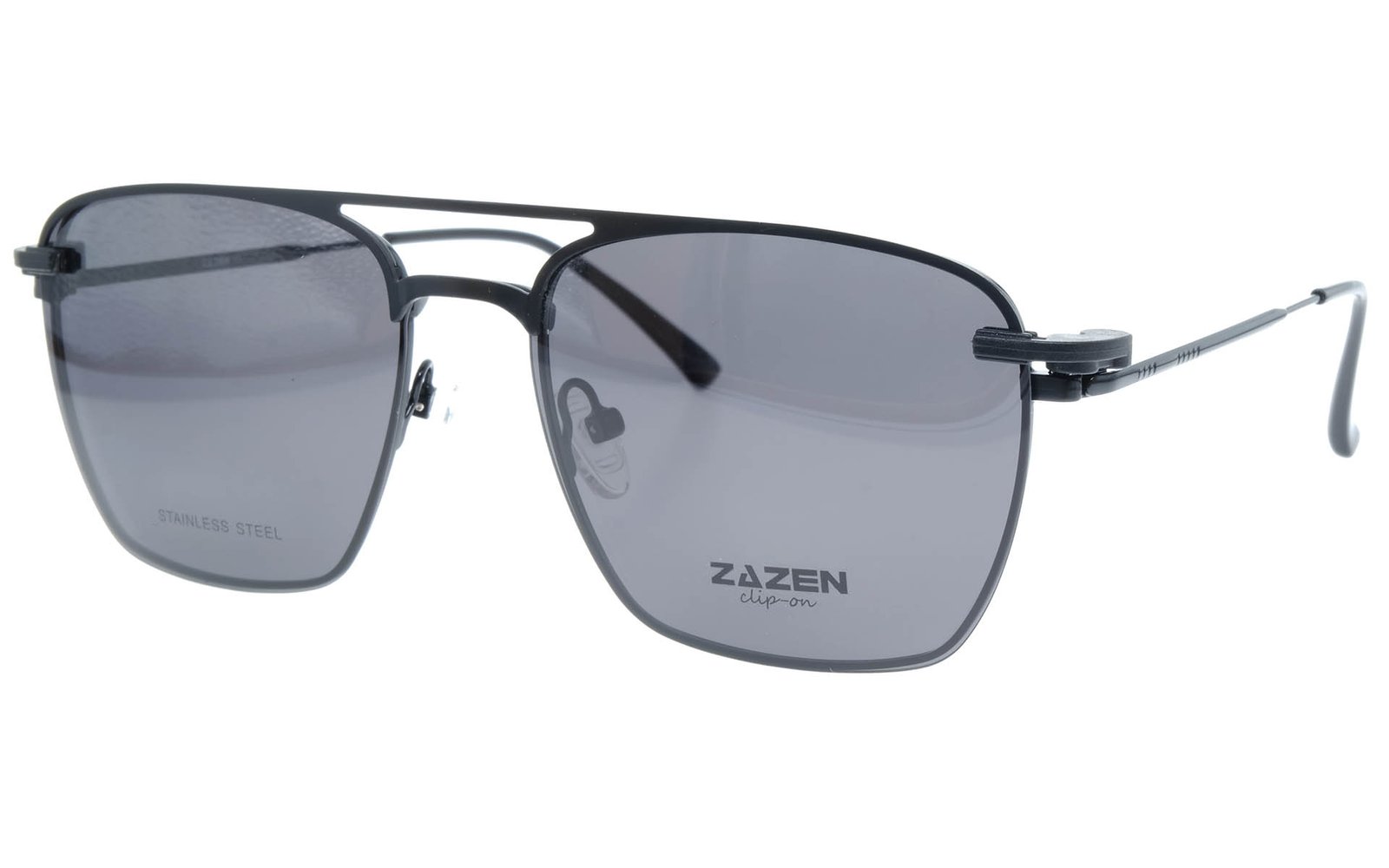 CLIPON Metal Cuadrada Negra / Plata