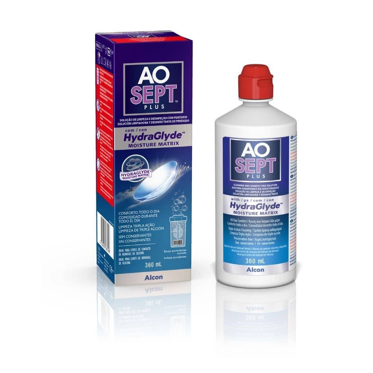 AOSEPT PLUS CON HydraGlyde 360 Ml SISTEMA DE PEROXIDO